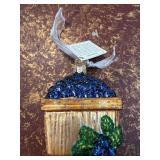 Glass Blueberry-Themed Ornament With Tag