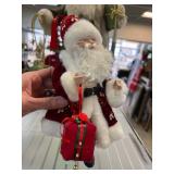 Santa Claus Figurine With Red Velvet Outfit