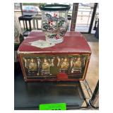 Four Holiday-Themed Glass Votive Holders