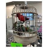 Decorative Red Cardinal Birdcage Display