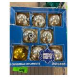 Shiny Brite 8 Christmas Ornaments by Doloron