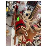Santa with Sleigh and Reindeer Figurine