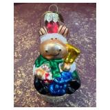 Hand-Painted Blown Glass Holiday Ornament