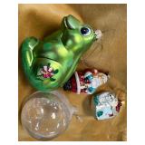 Four Glass Christmas Ornaments