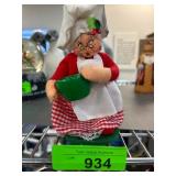 Handmade Chef Figurine in Red Gingham Outfit