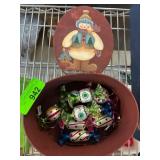 Handpainted Holiday Box with Candy Ornaments