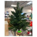 Artificial Miniature Christmas Tree With Burlap Ba