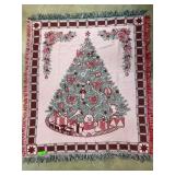 Christmas Tree Woven Tapestry Throw Blanket
