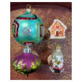 Three Decorative Holiday Ornaments