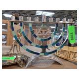 Silver-Tone Nine-Branch Menorah