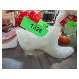 Fenton Opalescent Glass Shoe