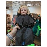 Porcelain Nun Doll With Black Habit