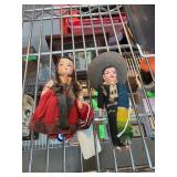 Two Handcrafted Cloth Dolls in Traditional Attire