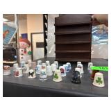 Porcelain Thimbles with Display Shelf