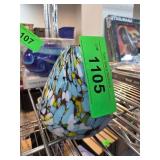 Multicolor Art Glass Vase with Abstract Pattern