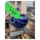 Mdina Glass Scented Candle in Blue Design