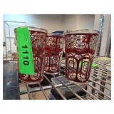 Ruby-Red and Clear Glass Tumblers