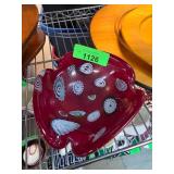 Murano-Style Red Art Glass Bowl