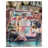 US Navy Themed Decorative Textile