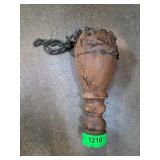 Wooden Mace with Metal Accents and Chain