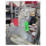White Ceramic Statue of Saint Carrying Child