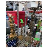 Ornate Brass Candle Holders