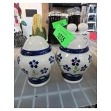Polish Pottery Salt Pepper Shakers