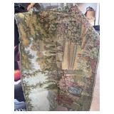 Decorative Woven Tapestry with Scenic Design