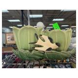 McCoy Pottery Green Planter with Bird Design