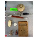 Collectible Lot with Knife and Book