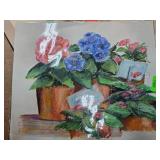 Original Pastel Floral Artwork on Paper