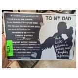 Father and Daughter Sentimental Wall Plaque