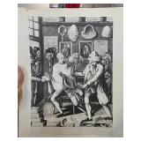 Satirical Black-and-White Engraving Print