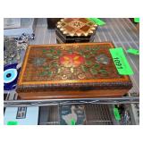 Wooden Box With Decorative Inlay Design