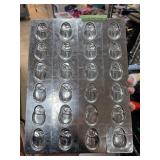 Metal Chocolate Mold with Owl-Shaped Cavities