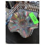 Iridescent Carnival Glass Bowl