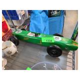 Green Wooden Derby Race Car Model