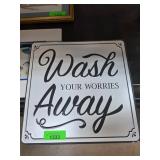 Decorative Metal Sign with Inspirational Text