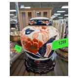 Gold Imari Hand-Painted Porcelain Vase