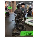 E. Melis Bronze Sailor Sculpture on Marble Base