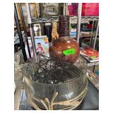 Decorative Glass Bowl Set with Metal and Ceramic A