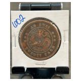 Anhui Twenty Cash Coin with Dragon Design