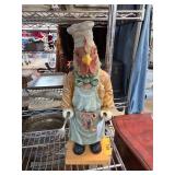 Chef Rooster Figurine With Kitchen Accessories