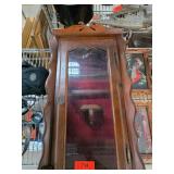 Wall-Mounted Wood Display Cabinet with Glass Door