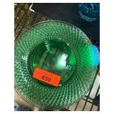 Green Depression Glass Plates
