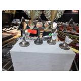 4 Star of David Metal Candleholders