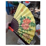 Handheld Foldable Fan with Floral Design