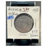Austria 1957 10 Schilling Coin