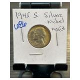 1945-S Jefferson Silver Nickel MS63