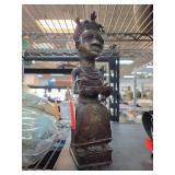 African Bronze Sculpture of a Crowned Figure